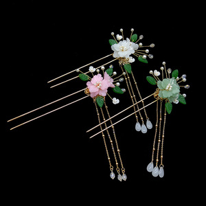 Chinese Style Vintage Handmade Flower Decoration Wholesale <strong>Bridal</strong> Japanese Antique Wedding <strong>Hair</strong> Accessories Bun Stick <strong>Hair</strong> <strong>Pins</strong> - Product Image 5
