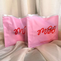 Sac Cosmétique de Voyage Transparent Rose en PVC, avec Fermeture Éclair et Logo Personnalisé, pour Articles de Toilette et Maquillage, Imperméable, Vente en Gros