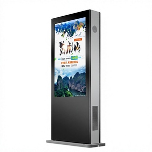 Affichage numérique extérieur 55-65 pouces, écran LCD sur pied, étanche et résistant au soleil, ODM 4K Android OPS, panneau plat interactif - Product Image 5