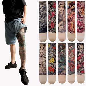 <span class=keywords><strong>Calze</strong></span> estive Casual Unisex per gambe nuove <span class=keywords><strong>calze</strong></span> floreali a 360 ° con stampa tatuaggio colorate a gamba singola per coppie - Product Image 2