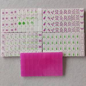 Tuiles de Mahjong américaines en acrylique, motif Gélatine Aubergine Violette, Photos réelles, En stock, Pour réunions de famille, Cadeau, Fête - Product Image 2