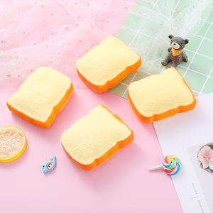 2025 New Bread Slices Pinch Novelty Exotic Simulated Food Filled with Flour Slow <b>Rebound</b> Toast Stress Relief Toy - Product Image 3