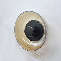 Lampes de décoration intérieure, nouveau style, lampe murale ambre fumée grise transparente, forme de bol rond, lampes murales en verre empilées pour chambre à coucher, hôtel