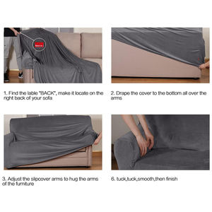 All'ingrosso moderno <span class=keywords><strong>copridivano</strong></span> ad angolo elasticizzato Set di <span class=keywords><strong>fodera</strong></span> in velluto lavabile <span class=keywords><strong>fodera</strong></span> per divano con fondo elastico antiscivolo - Product Image 2