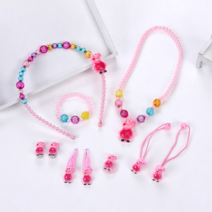 Pinduoduo vendita calda Set 10 pz <span class=keywords><strong>gioielli</strong></span> moda bambini imitazione perla cartone animato per bambine regalo stallo <span class=keywords><strong>gioielli</strong></span> - Product Image 2