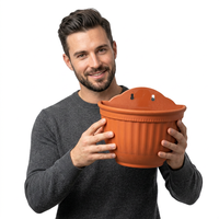 Chine Usine Fournisseur Orchidée Balcon En Plastique Durable Planteur Plante Auto-arrosage Pot De Fleur Pots Tenture Murale
