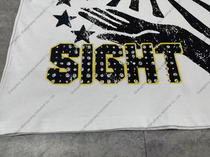 Quảng Châu shangshang tùy chỉnh Heavyweight thiết kế đồ họa DTG in áo thun Rhinestone cắt TEE quá khổ Boxy Fit t Áo sơ mi cho nam giới - Product Image 3