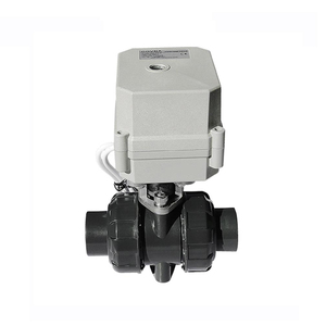 Válvula de bola mini de PVC de 2 vías con actuador de plástico, sellado de PTFE de dos piezas, 1-1/2" DN40, 3/4/7 hilos, AC110-230V, Zhejiang - Product Image 2