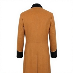 Manteau long en laine imperméable pour homme, style vintage, double boutonnage, brodé, uniforme, vêtement d'extérieur - Product Image 3