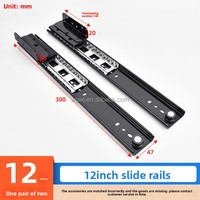 Rail de guidage robuste télescopique coulissant pour fenêtre en baie, bureau, table escamotable, rebord de fenêtre, cuisine, salle de sport, avec verrouillage