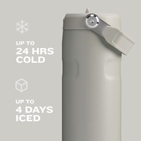 Bouteille d'eau isotherme de sport et de voyage 16oz 24oz, bouteille d'eau en acier inoxydable avec couvercle à paille rabattable