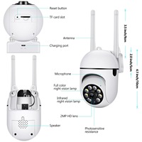 Kamera Jaringan Nirkabel PTZ Wifi Kamera Keamanan Kamera Pengawas Kamera IP Mini Kamera Keamanan Rumah HD Berputar Dalam Ruangan