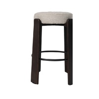 Tabourets de bar élégants en bois massif rembourrés, chaises hautes de salle à manger en gros