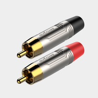 Connecteur RCA ROXTONE RF2CS-NG, boîtier nickelé, connecteur 1 broche