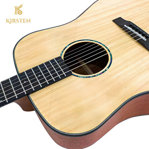 גודל מלא spruce עליון מוצק spruce mahogany גיטרה אקוסטית עץ גיטרת עם מחרוזות מצופה - Product Image 1