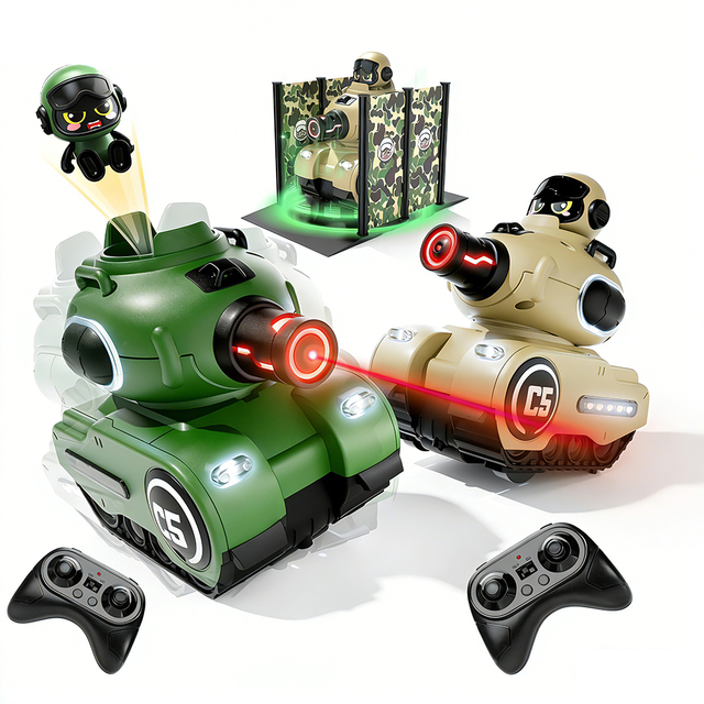 MILI Remote Control Battle tank Toy Cool Design Interactive Electronic Games 2-player Infrared Battle tank Rc Toy for Kids