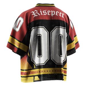 เสื้อฟุตบอลอเมริกันวินเทจ ผลิตจากผ้าถักระบายอากาศพร้อมเทคโนโลยีแห้งเร็ว เหมาะสำหรับสวมใส่ลำลอง - Product Image 6