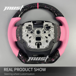 Volante Personalizado <span class=keywords><strong>de</strong></span> Fibra <span class=keywords><strong>de</strong></span> Carbono Forjado Rosa para Ford Bronco Raptor Sport Wildtrak Outer Banks <span class=keywords><strong>de</strong></span> Sexta Generación 2020-2025 - Product Image 6