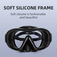 Ensemble de masque de plongée avec tuba Wave, tuba à système Dry Top, masque de plongée en silicone, ensemble de lunettes de plongée en PVC/silicone
