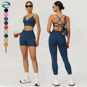 Biểu Tượng Tùy Chỉnh 4 Pcs Hoạt Động Mặc Thiết Lập Chất Lượng Cao Nén Không Có Thương Hiệu Tập Thể Dục Quần Áo Tập Thể Dục Bộ Cho Phụ Nữ Phụ Nữ - Product Image 2