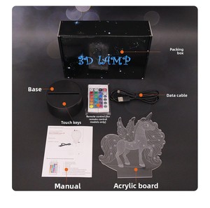 新款可定制 3D ABS 儿童夜灯，带 RGB 16 色遥控，可爱 LED 床头灯，适合儿童房装饰礼物 - Product Image 6