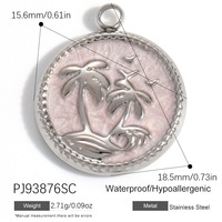 SUMMLY Kroon ZeeSter Fruit Hart Oog Hangertjes 18K Goud Gegalvaniseerd RVS Sieraden Charms Mode Sieraden