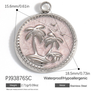 SUMMLY Ciondoli a forma di Corona, <span class=keywords><strong>Stella</strong></span> <span class=keywords><strong>marina</strong></span>, Frutto, Cuore, Occhio in Acciaio Inossidabile Placcato Oro 18K, Charm per Custodie, Gioielli di Moda - Product Image 3