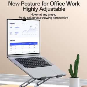 <span class=keywords><strong>Support</strong></span> de bureau rotatif à 360 degrés Yesido LP08 Infinite Hover, compact, portable, en métal, pour tablettes - Product Image 4