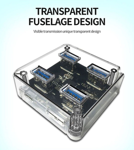 <span class=keywords><strong>USB</strong></span> شفاف محمول محور <span class=keywords><strong>4</strong></span> في 1 مقسم خارجي عالي السرعة للكمبيوتر المحمول كمبيوتر محمول كمبيوتر محمول ماك نوت بوك - Product Image 5