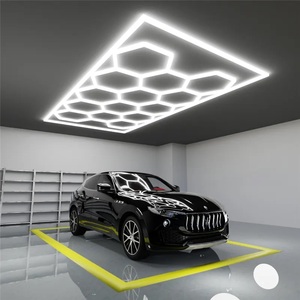 DIY Deformable Linear Hexagonal LED <strong>Light</strong> 8Feet X16Feet Hanging <strong>Hex</strong> Detailing Garage Gym Modular Ceiling Cold White IP65 - Product Image 5