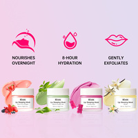 Masque de Nuit pour les Lèvres aux Baies en Gros avec Vitamine C, Beurre de Murumuru et de Karité, Antioxydants pour Lèvres Sèches et Gercées, Nourrit et Hydrate
