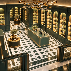 Meubles de présentation de parfums modernes, armoires murales personnalisées pour parfums, étagères LED pour boutique de luxe - Product Image 6