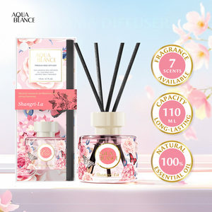 Hot Sale Shangri-La 110ml Clear Glass Reed <b>Diffuser</b> Multi-scent Aromatherapy <b>Stick</b> Air Freshener Long Lasting Fragrance Oil - Product Image 1