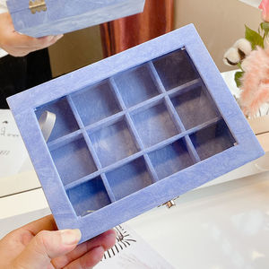 Jewelry box storage, large capacity, for bracelets, necklaces, earrings, studs, and hoops; portable, small, and exquisite - Product Image 3
