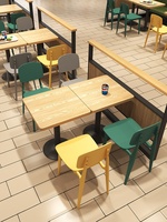 Modernes Stahl-Burger-Shop-Tisch-und-Stuhl-Set für Wohnmöbel in Fast-Food-, Milchtee-, Pizza- und Brathähnchen-Läden