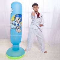 Colonne de boxe gonflable en PVC Hongcai, design Roly-Poly, en stock, directement de l'usine ; Publicité personnalisable