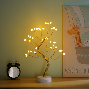 20 "masa Bonsai ağacı <span class=keywords><strong>LED</strong></span> gece masa lambası 36 inciler bakır tel IP44 anma yapay noel ışıkları dekoratif aydınlatma - Product Image 3