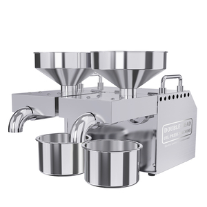 Prensa de Aceite de Acero Inoxidable de Doble Cabezal <span class=keywords><strong>BO2</strong></span>, Prensa de Aceite de Oliva Automática para el Hogar, Prensa de Aceite de Maní Comercial en Frío - Product Image 2