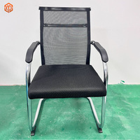 Chaise de bureau ergonomique XYJ en maille respirante avec dossier, cadre en métal chromé, chaise fixe pour visiteurs et réunions, chaise de bureau pour personnel