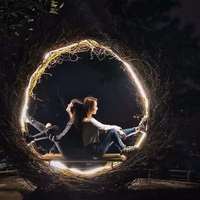 Balançoire de nid d'oiseau de rotin de style de Bali de luxe chaise suspendue lit de repos d'arbre pour le paysage de station d'hôtel