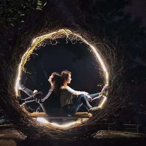 Balançoire de nid d'oiseau de rotin de style de Bali de luxe chaise suspendue lit de repos d'arbre pour le paysage de station d'hôtel - Product Image 5