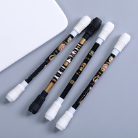 Stylo Spinning Simple Créatif avec Stylo Gel Noir 0.5mm Soulagement du Stress pour Cadeau d'Étudiant Lumière Led Fidget Spinner Pen Toy