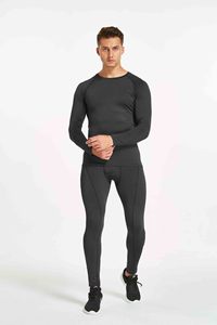 Setelan pakaian kebugaran pria, 2 potong pakaian latihan kebugaran kompresi kering, atasan dan bawahan untuk kebugaran dan olahraga - Product Image 4