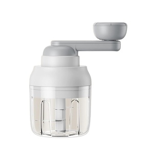 Máquina trituradora de ajo sin electricidad de sésamo, rallador de ajo giratorio Manual de tamaño pequeño, rallador ajustable de 3 velocidades de plástico PP - Product Image 1