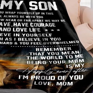 Manta Personalizada con Estampado de León, Microfibra Antipilling, Rectangular, Decoración para el Hogar, Regalo para Mamá e Hijo - Product Image 5