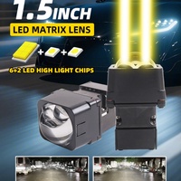 Sanvi M5-2 Mini projecteur laser bi-LED 1,5 pouce, module matriciel, 12V 5100K-8800K 8800lm, ajustement universel, installation facile A3