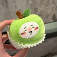 Peluche douce et mignonne Kawaii, coussin en forme de fraise, carotte, lapin, pomme, jouet en peluche en forme de fruit, porte-clés