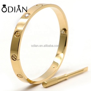 Nuovo bracciale di cristallo bracciale cacciavite per le donne in acciaio inox inciso braccialetto a vite elegante festa di nozze gioielli regalo - Product Image 3