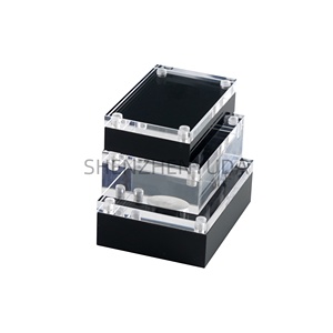 Đen Acrylic lỏng Kim Cương hộp từ <span class=keywords><strong>lucite</strong></span> trường hợp đồ trang sức rõ ràng đá quý Vòng hiển thị - Product Image 6