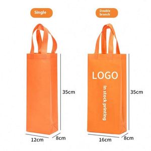 Bolsa de Embalaje para Vino, Bolsa de Mano para Botellas, No Tejida, Simple o Doble, Laminada, con Logotipo Imprimible, Ecológica - Product Image 2